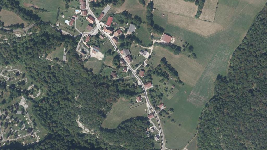 Vue aérienne des environs de Fontenu