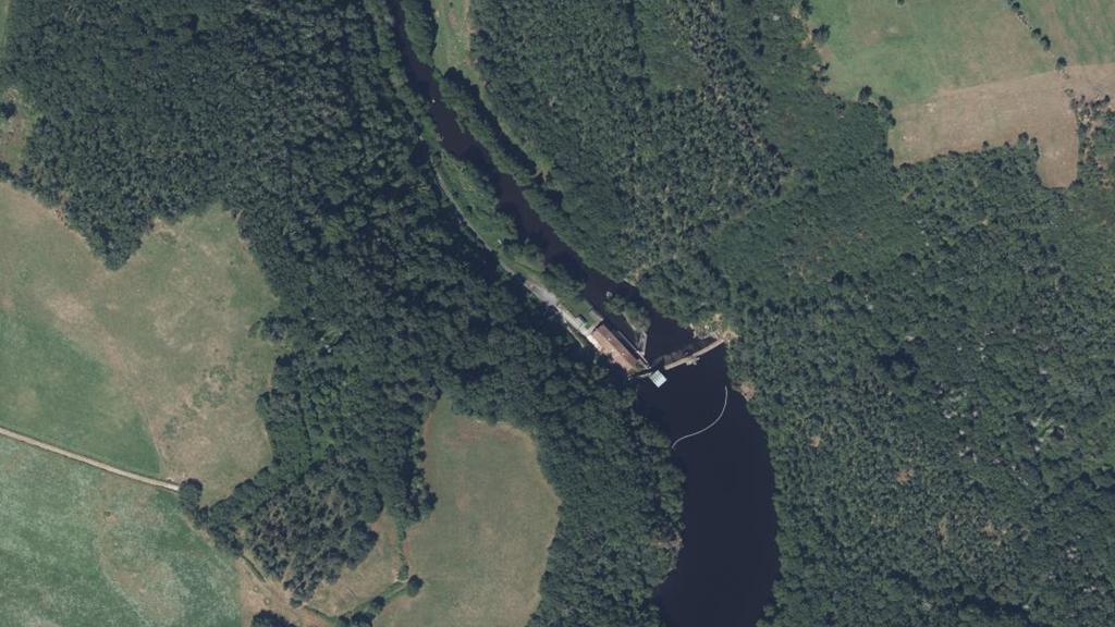 Vue aérienne des environs de Ahun