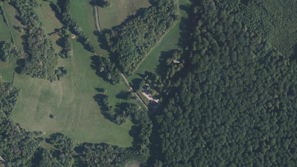 Vue aérienne des environs de Preigney
