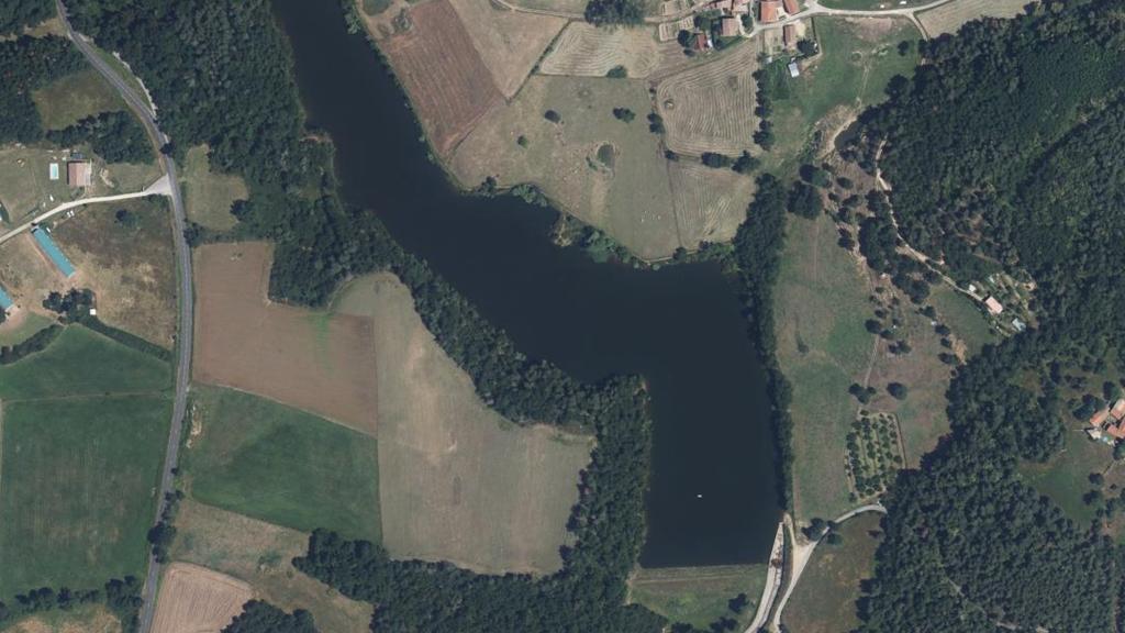 Vue aérienne des environs de Étables