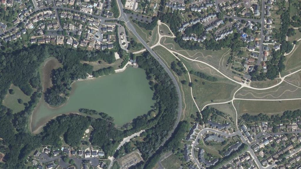 Vue aérienne de Lac de la Pinçonnière