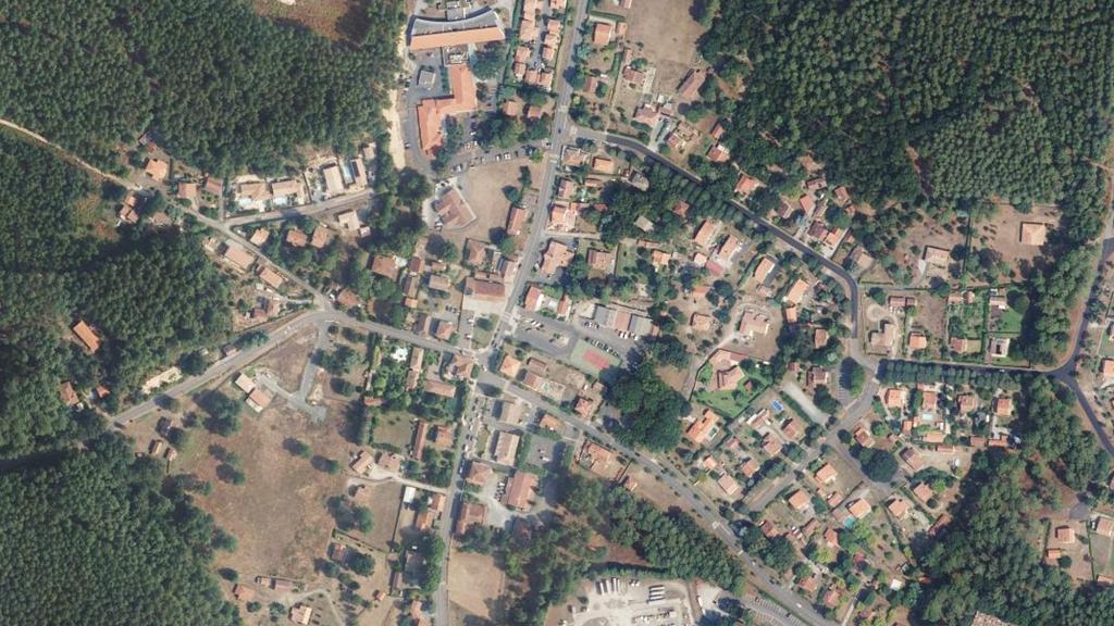 Vue aérienne des environs de Linxe