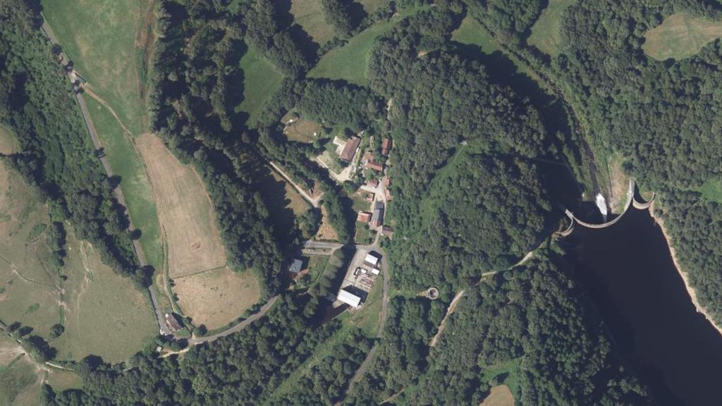 Vue aérienne de Lac de Saint Julien