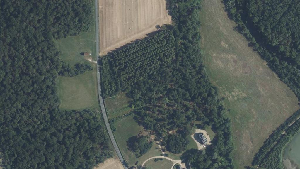 Vue aérienne des environs de Méreau