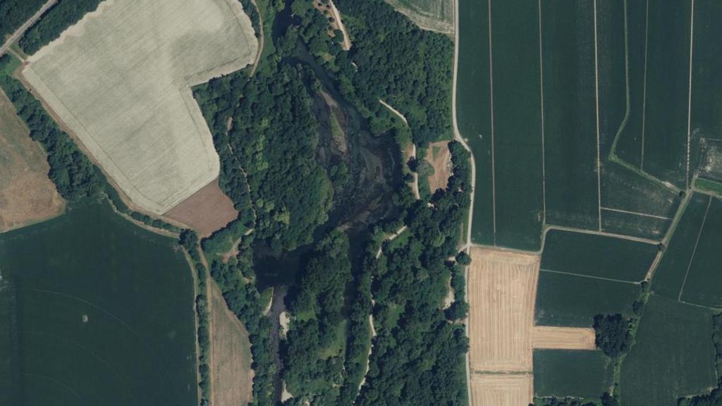 Vue aérienne de L'Adour (Hautes-Pyrénées)