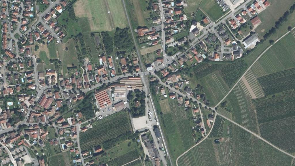 Vue aérienne des environs de Scherwiller