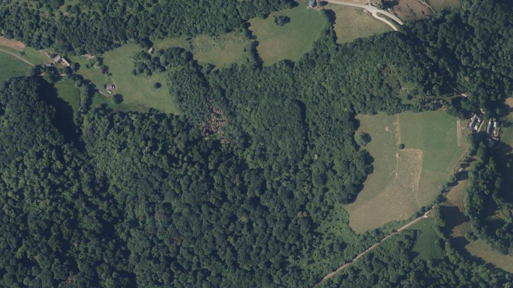 Vue aérienne des environs de Esparros