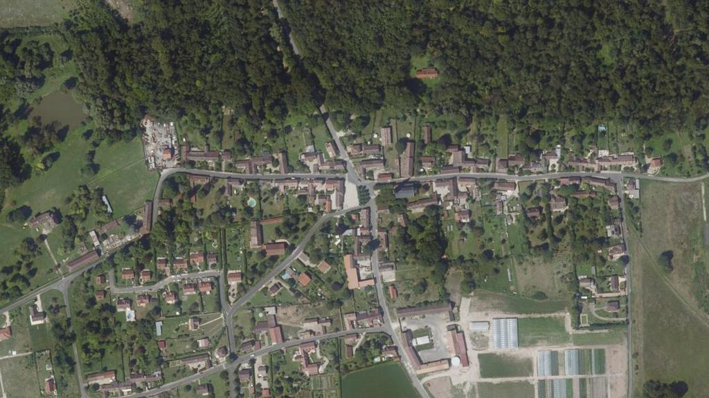 Vue aérienne des environs de Balloy