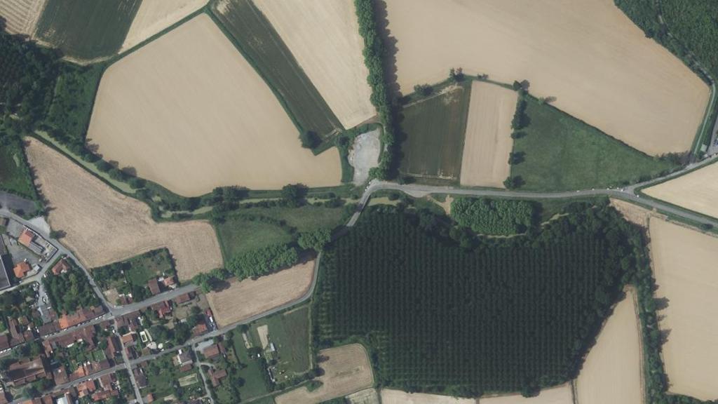 Vue aérienne des environs de Marciac