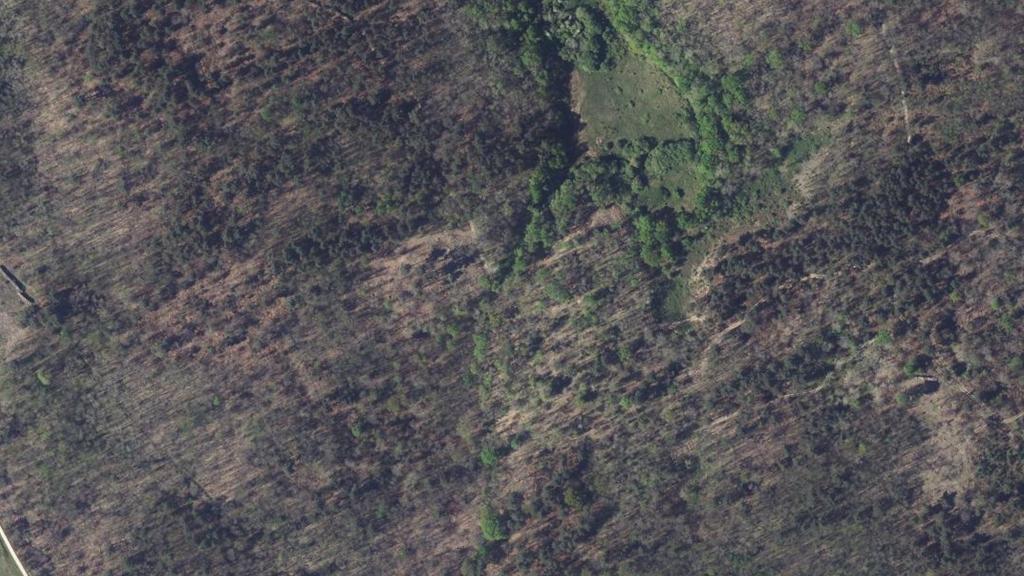 Vue aérienne des environs de Jaure