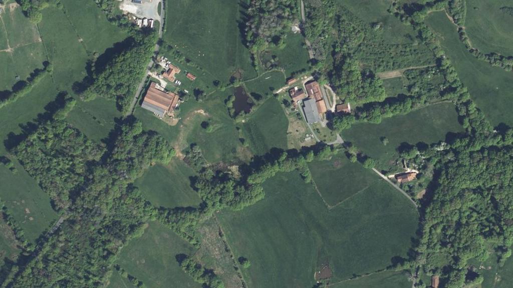 Vue aérienne de Le Merlançon