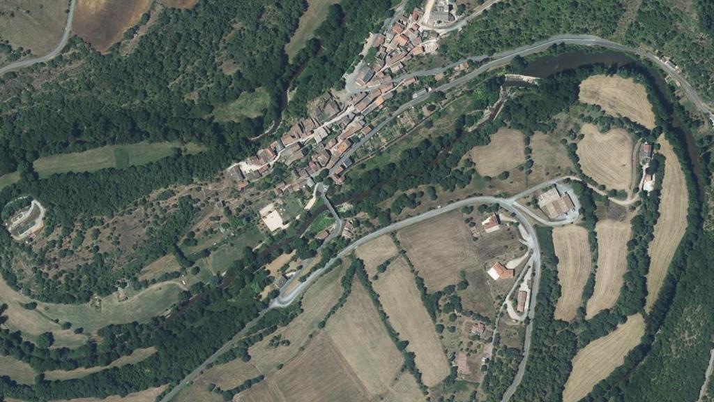 Vue aérienne des environs de Combret