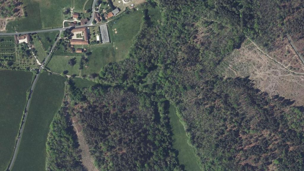 Vue aérienne des environs de Chantérac
