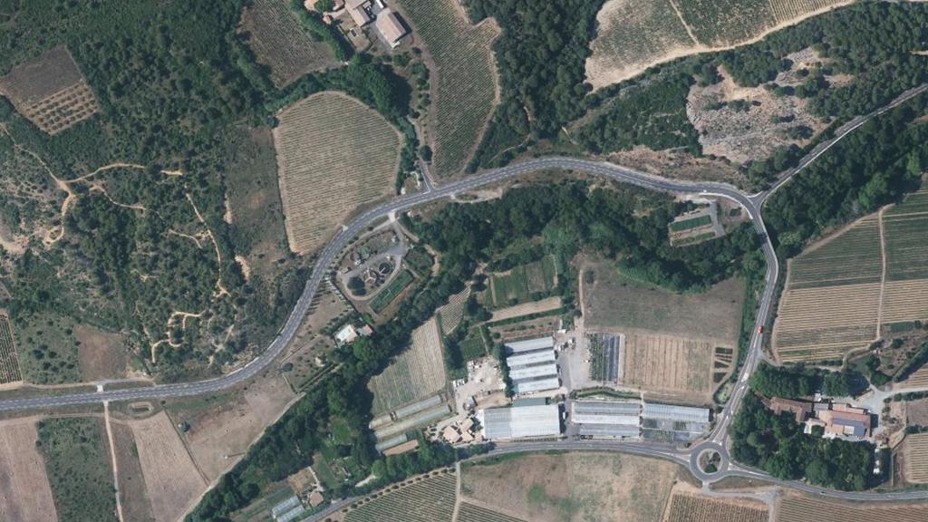 Vue aérienne des environs de Quarante
