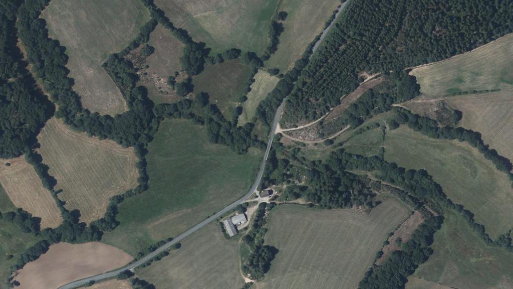 Vue aérienne des environs de Curan