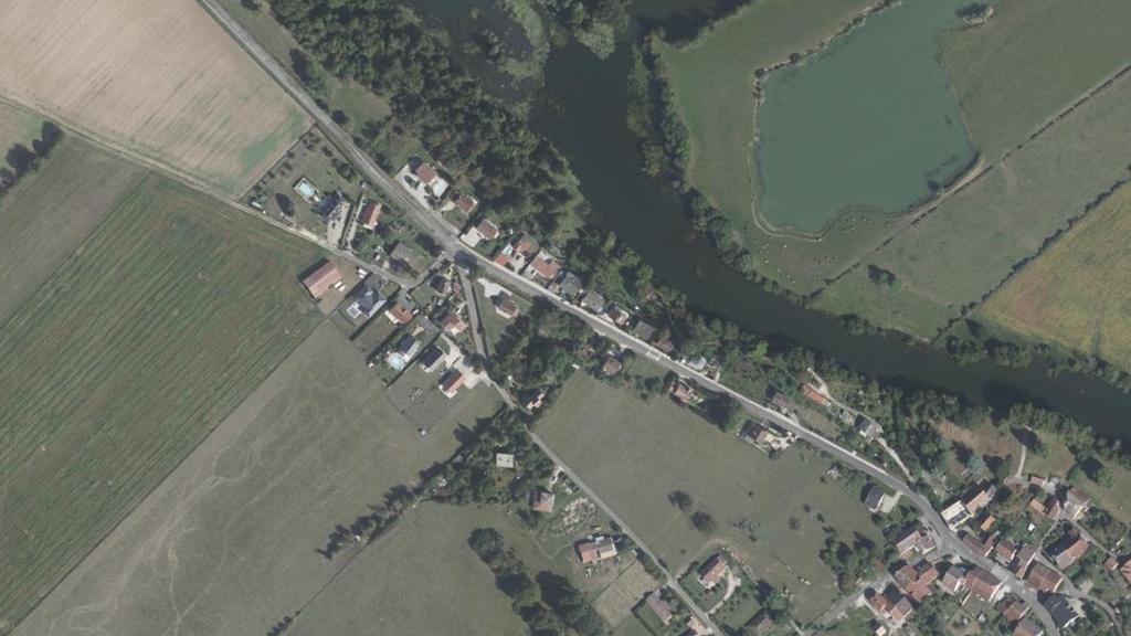 Vue aérienne des environs de Thise