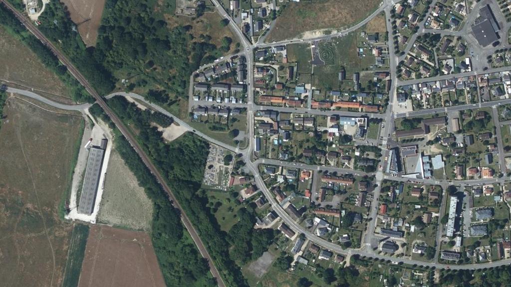 Vue aérienne des environs de Le Manoir