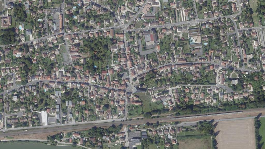 Vue aérienne de L'Hameçon de Dampmart-Lagny