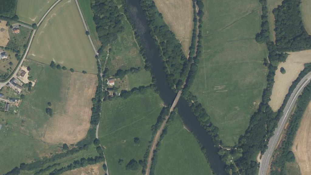 Vue aérienne de L'Orne (Calvados)