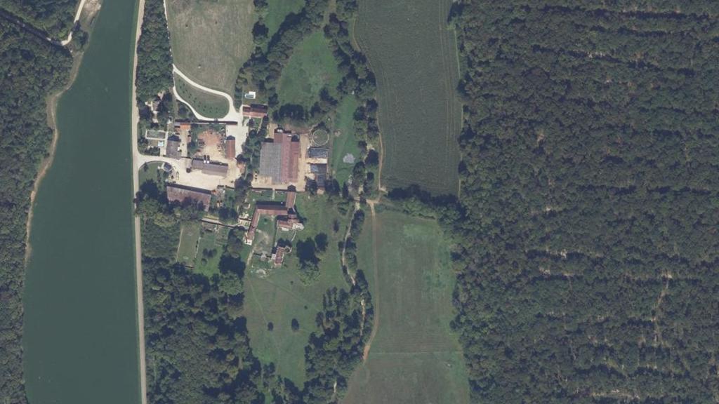 Vue aérienne de L'Ource (Côte-d'Or)