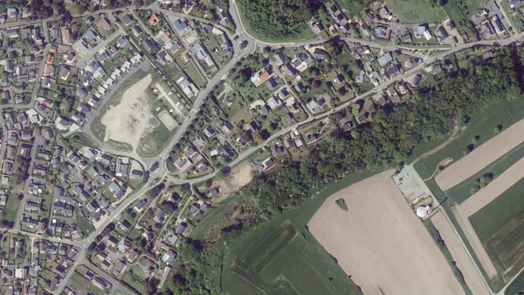 Vue aérienne des environs de Donville-les-Bains