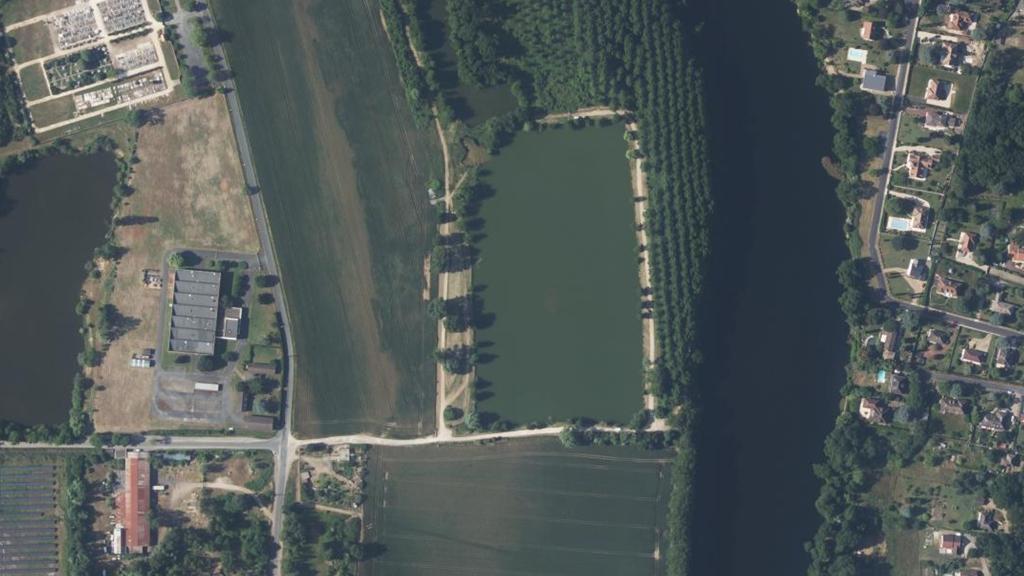 Vue aérienne de Nonnes (Châtellerault)