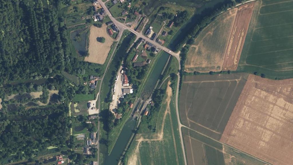 Vue aérienne de Parcours carpe de nuit de Saint-Simon