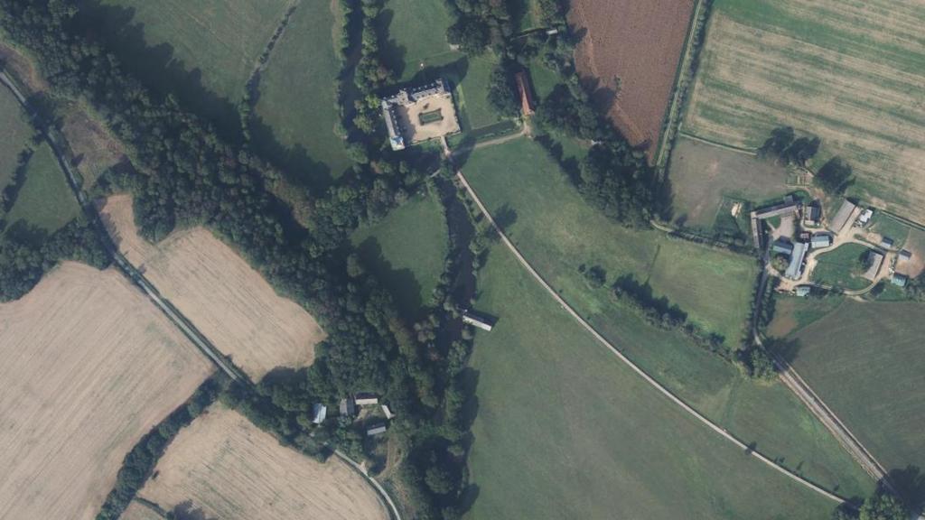 Vue aérienne des environs de Le Verger