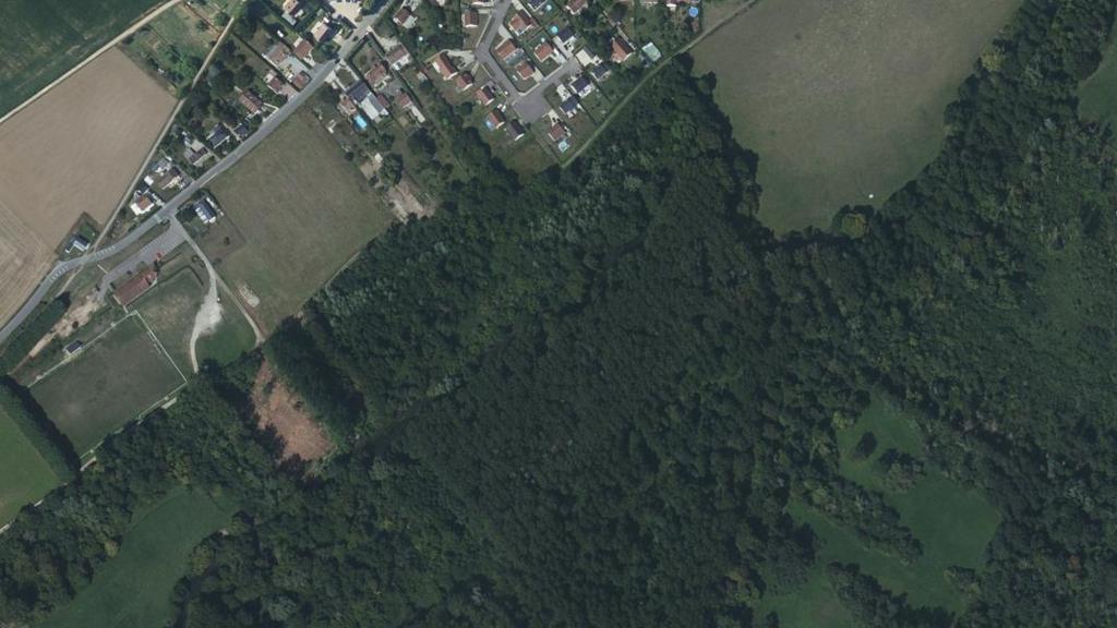 Vue aérienne de Parcours de pêche d'Amenucourt