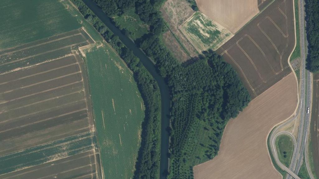 Vue aérienne des environs de Mennessis