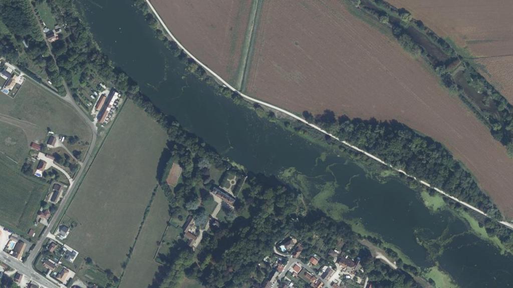 Vue aérienne de Parcours de pêche de Pouilly-sur-Saône