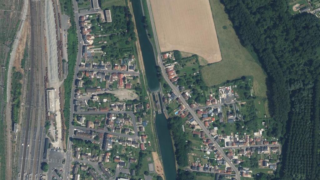 Vue aérienne de Parcours de pêche de Tergnier