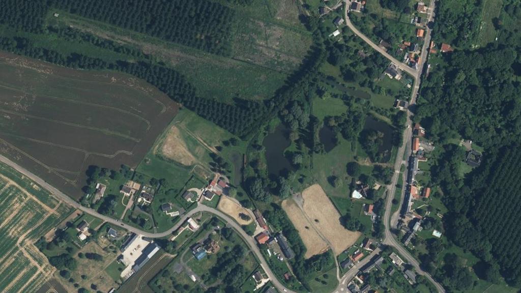 Vue aérienne de Parcours de pêche de Villequier-Aumont
