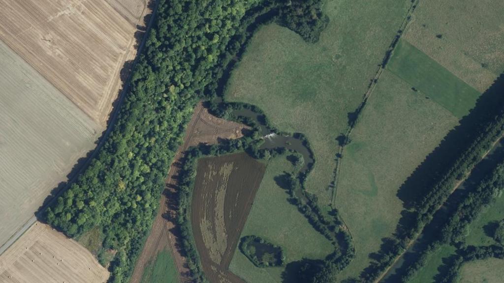 Vue aérienne de Parcours de pêche d'Hauteville