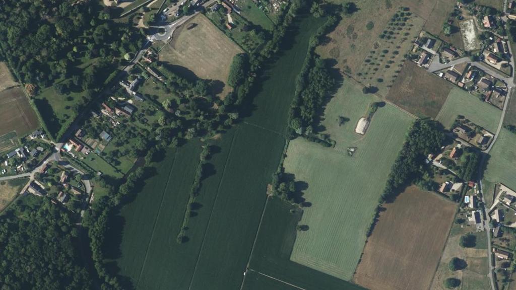 Vue aérienne des environs de Houetteville