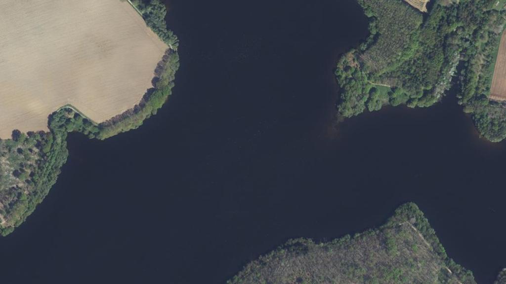 Vue aérienne de Parcours de pêche Passion du barrage de Miallet