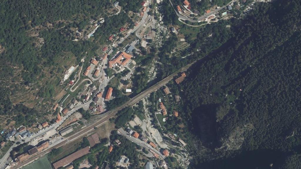 Vue aérienne de Parcours découverte de Saint Dalmas de Tende