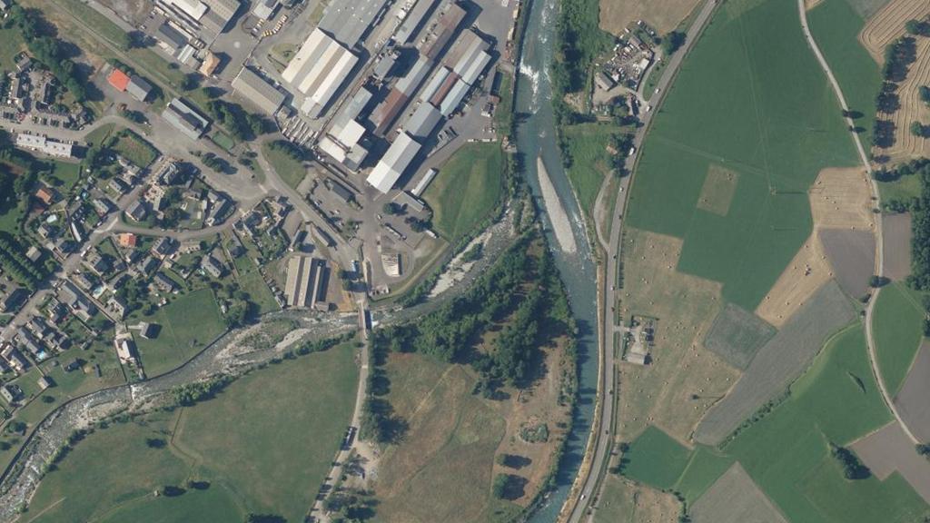 Vue aérienne des environs de Soulom