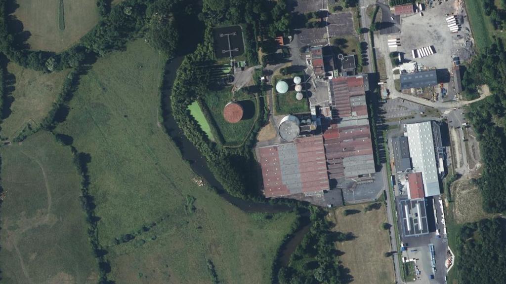 Vue aérienne des environs de Nassandres sur Risle