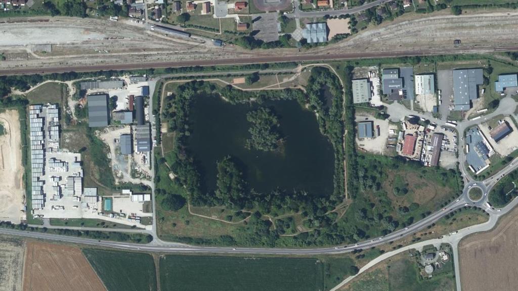 Vue aérienne de Plan d'Eau 1 de la Mignonette