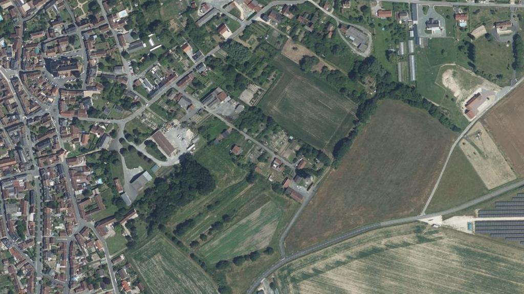 Vue aérienne des environs de Levroux