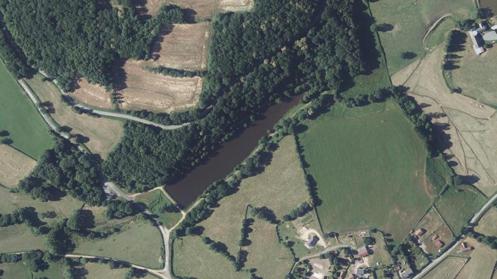 Vue aérienne des environs de Le Quartier