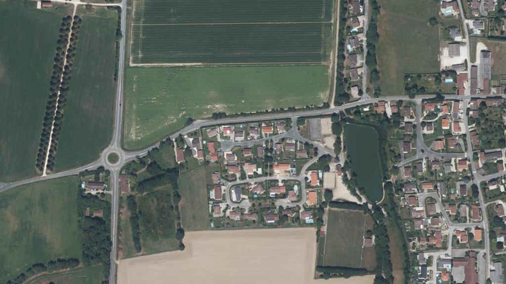 Vue aérienne des environs de Dompierre-sur-Veyle