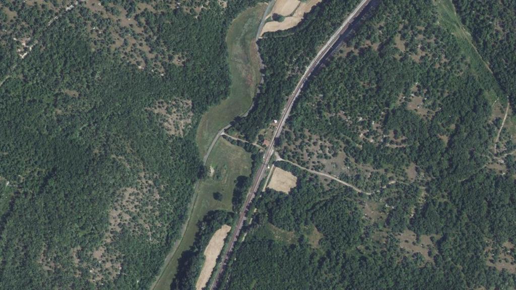 Vue aérienne de Plan d'Eau de Dégagnac