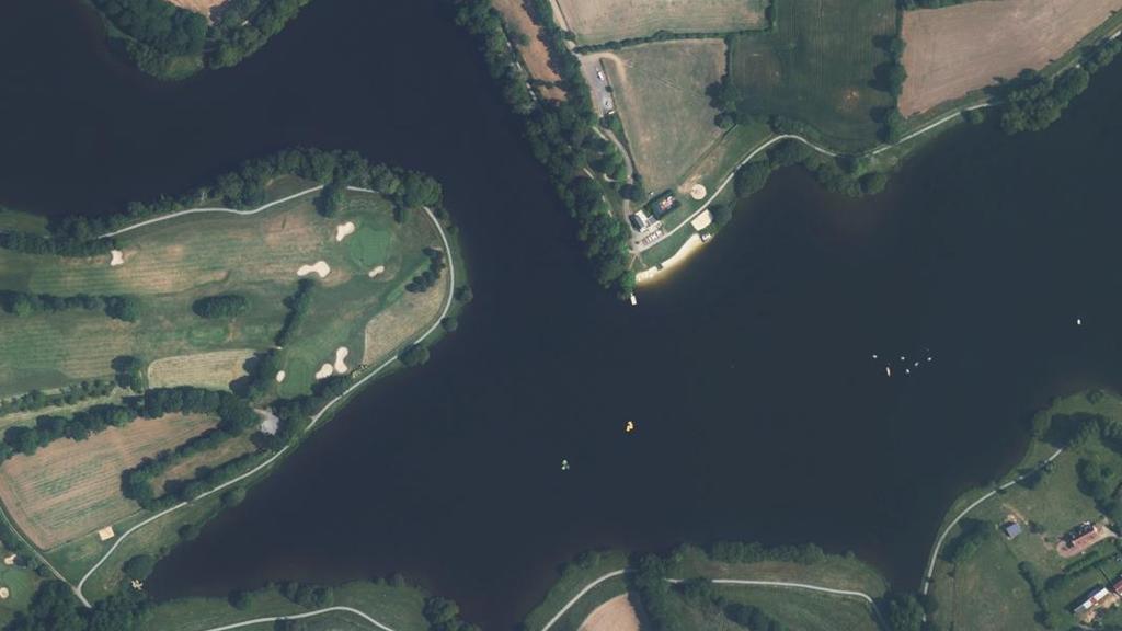 Vue aérienne de Plan d'eau de la Dathée