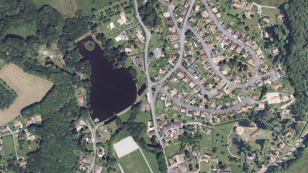 Vue aérienne de Plan d'eau de la Mazaurie