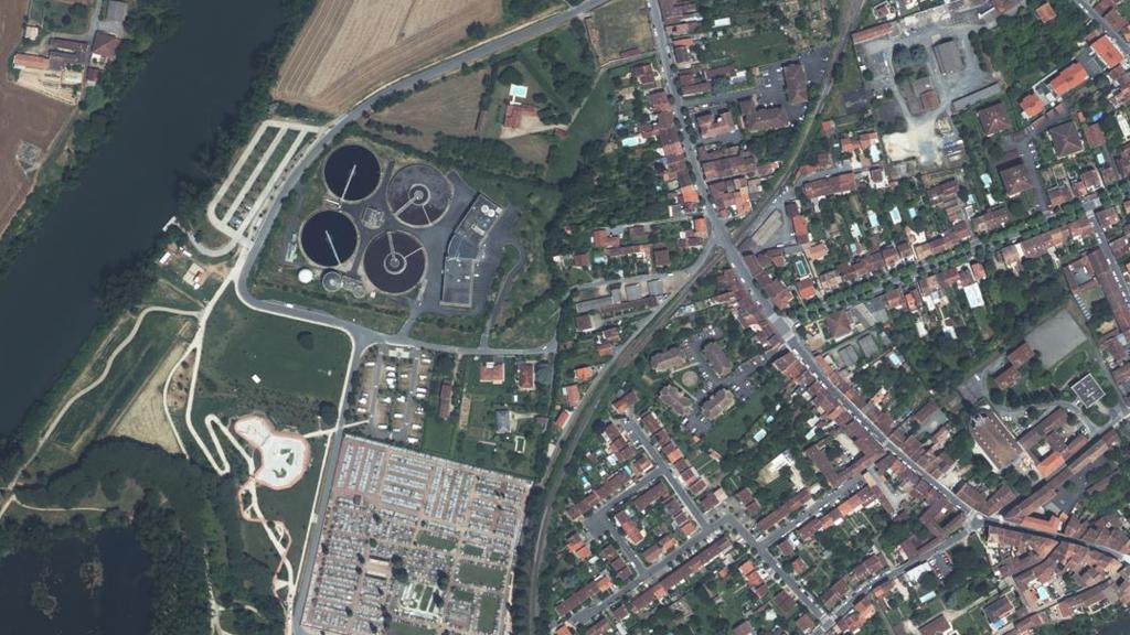 Vue aérienne des environs de Cunac