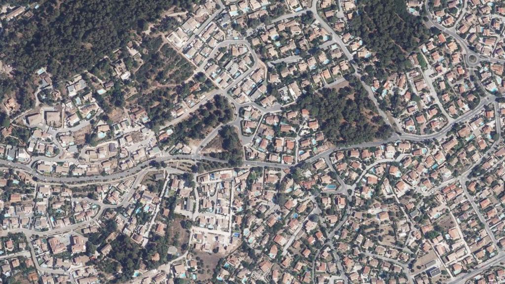 Vue aérienne des environs de La Garde