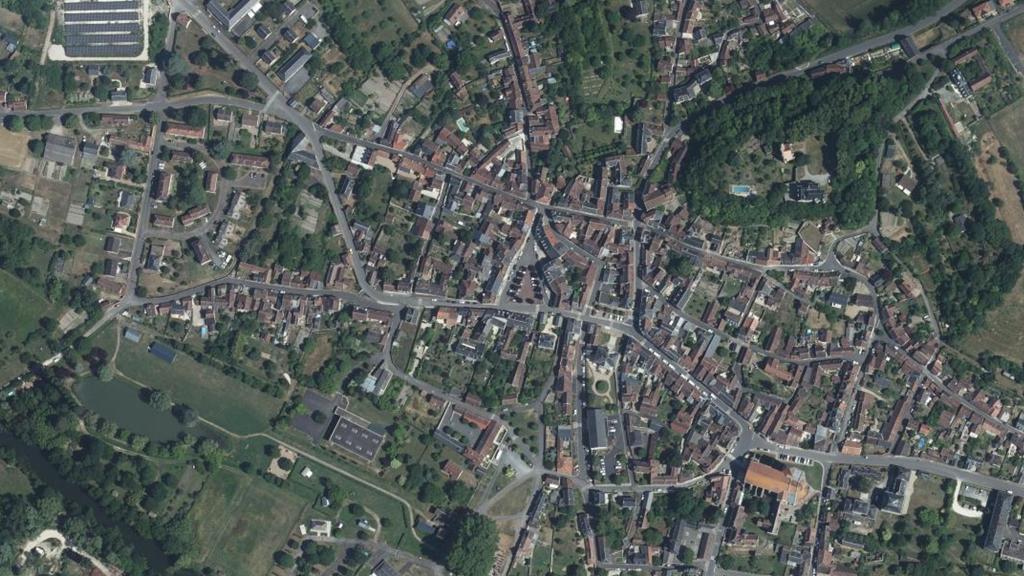 Vue aérienne des environs de Preuilly-sur-Claise