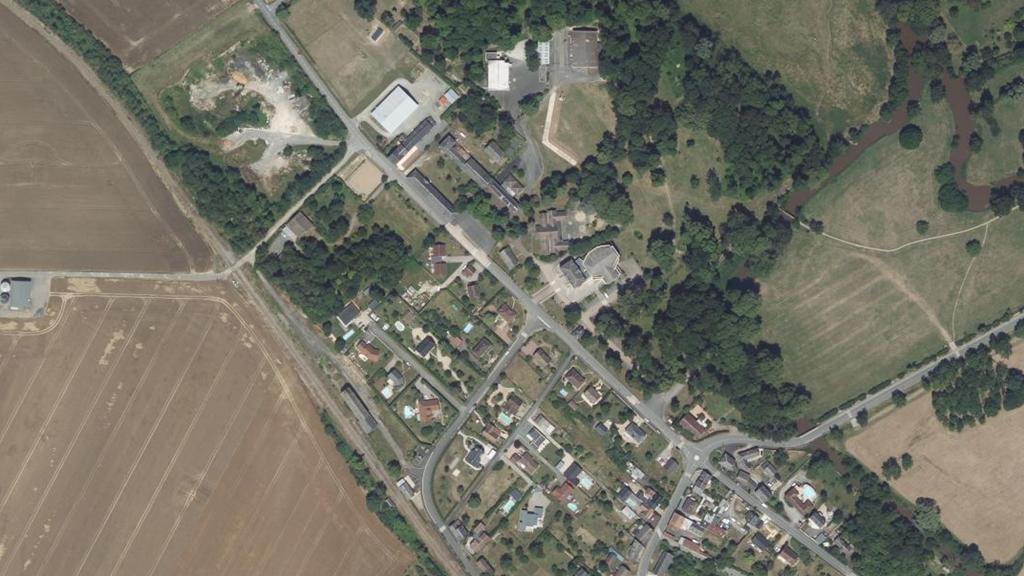 Vue aérienne des environs de Villedieu-sur-Indre